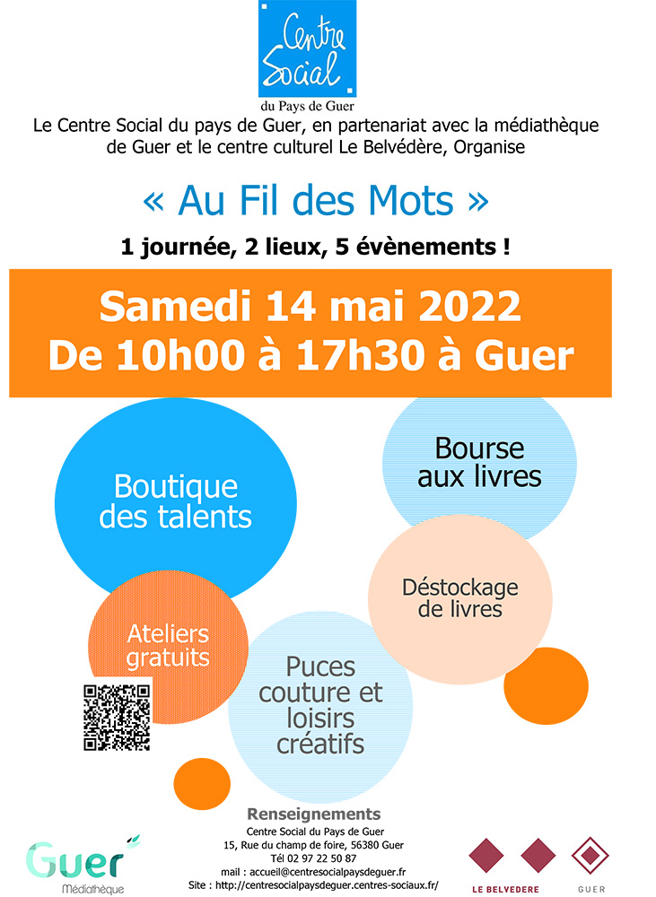 Affiche de l'animation au fil des mots